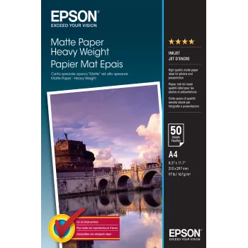 Epson Matte Paper Heavy Weight - A4 - 50 Sheets