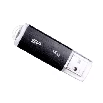 SILICON POWER Ultima U02 - 16GB USB Stick - USB 2.0 - Black (moq-30)