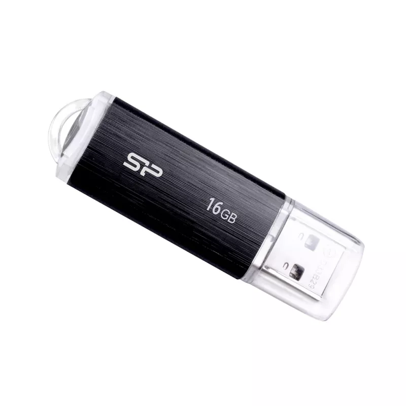 SILICON POWER Ultima U02 - 16GB USB Stick - USB 2.0 - Black (moq-30)