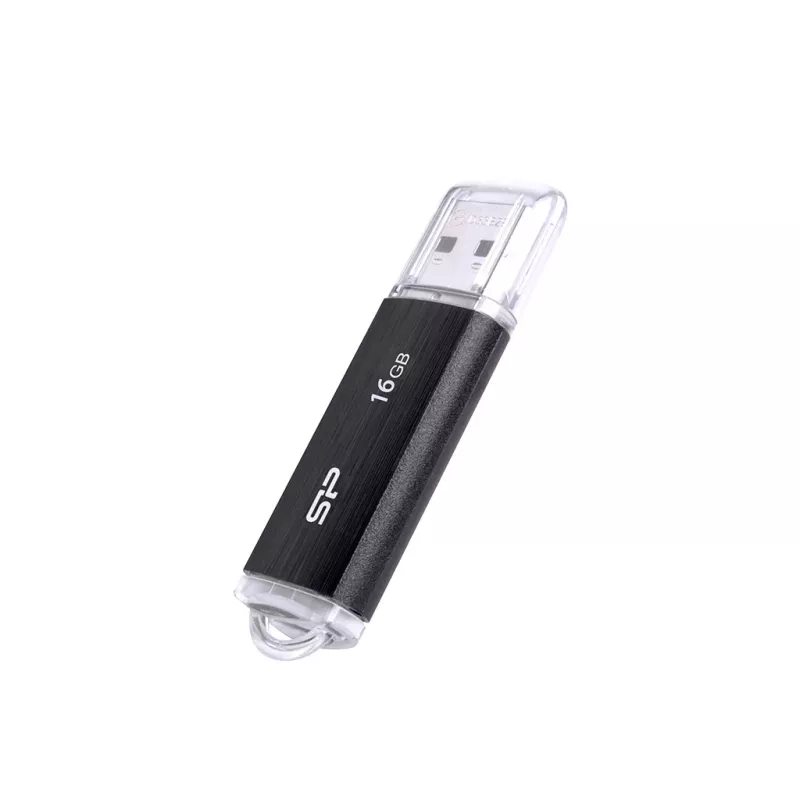 SILICON POWER Ultima U02 - 16GB USB Stick - USB 2.0 - Black (moq-30)