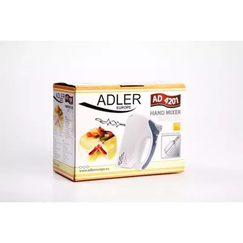 Hand mixer Adler AD 4201 g — 300 W, 1 kg, grey/white