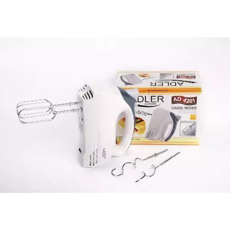 Hand mixer Adler AD 4201 g — 300 W, 1 kg, grey/white
