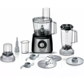 Food processor Bosch MCM3501M — 800 W, 2.3 L bowl, black, 2 speeds, pulse, blender & mini chopper