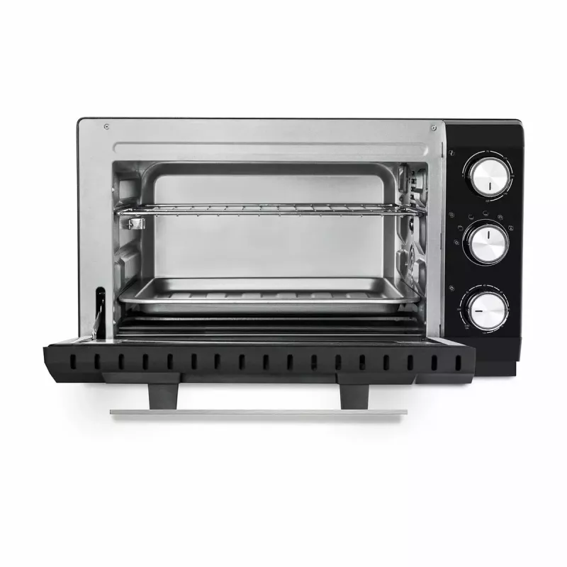 Caso TO20 20L 1650W Black Electric Oven with Grill, Convection, Rotisserie, Timer, 70-230°C, Cool-Touch