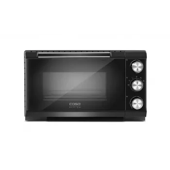 Caso TO20 20L 1650W Black Electric Oven with Grill, Convection, Rotisserie, Timer, 70-230°C, Cool-Touch