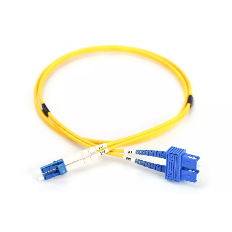 DIGITUS Fiber Optic Patch Cord, LC to SC OS2, Singlemode 09/125 µ, Duplex, Length 2m