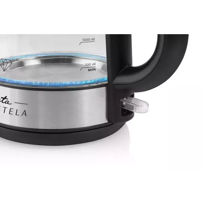 Electric kettle Eta 1.7 L 2200 W Black Stainless steel Transparent