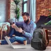 Casual backpack Port Designs Houston Black Fabric