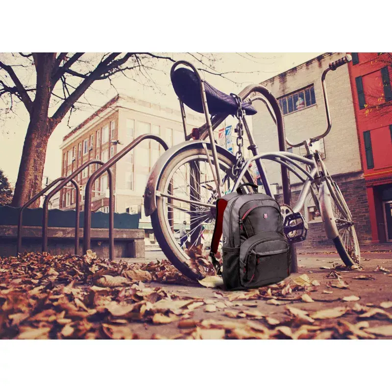 Casual backpack Port Designs Houston Black Fabric
