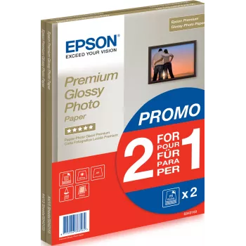 Epson Premium Glossy Photo Paper - A4 - 2x 15 Sheets