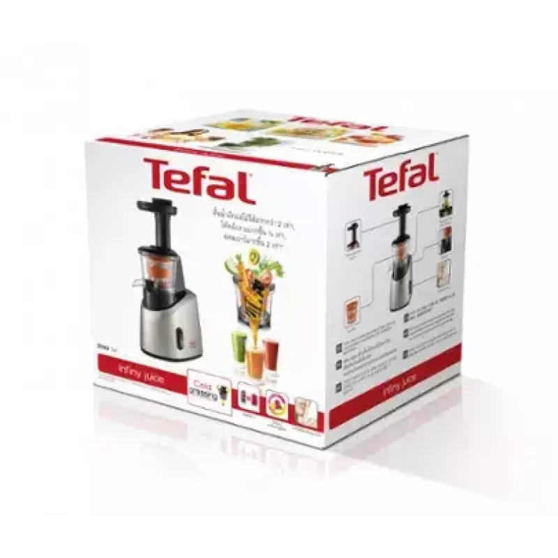 Tefal Infiny Juice ZC255B Juice extractor 200 W Grey, Silver