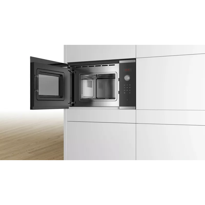 Bosch Serie 4 BFL523MS0 microwave Black, Stainless steel Solo microwave Built-in 20 L 800 W