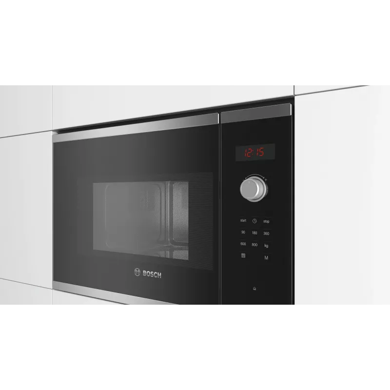 Bosch Serie 4 BFL523MS0 microwave Black, Stainless steel Solo microwave Built-in 20 L 800 W