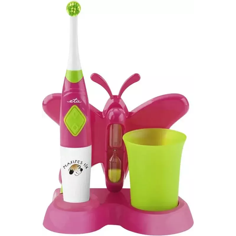 Children's rotating electric toothbrush ETA Eta battery AAA 1 handle 1 brush head pink 145×80×215 mm