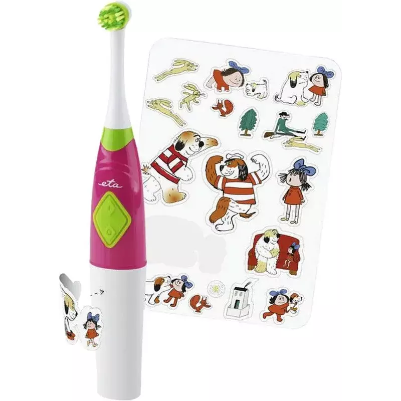 Children's rotating electric toothbrush ETA Eta battery AAA 1 handle 1 brush head pink 145×80×215 mm
