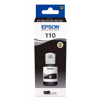 Ink bottle cartridge Epson XL 110 EcoTank Black — high-capacity black ink, up to 7,500 pages