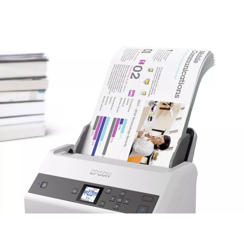 Epson WorkForce DS-870 Sheet-fed scanner 600 x 600 DPI A4 Grey, White