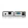 ATEN MINI USB VGA KVM Extender (100m), Transmitter & receiver, Wired, 100 m, Cat5, 1920 x 1200 pixels, Black