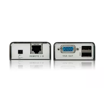 ATEN MINI USB VGA KVM Extender (100m), Transmitter & receiver, Wired, 100 m, Cat5, 1920 x 1200 pixels, Black