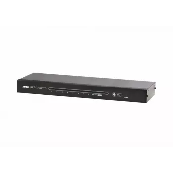 ATEN 8-Port HDMI CAT5e/6 Splitter, HDMI, HDMI, 1920 x 1080 pixels, Black, Metal, Full HD