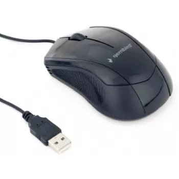 GEMBIRD Mouse Optical MUS-3B-02 - 3 Button Wheel USB Black