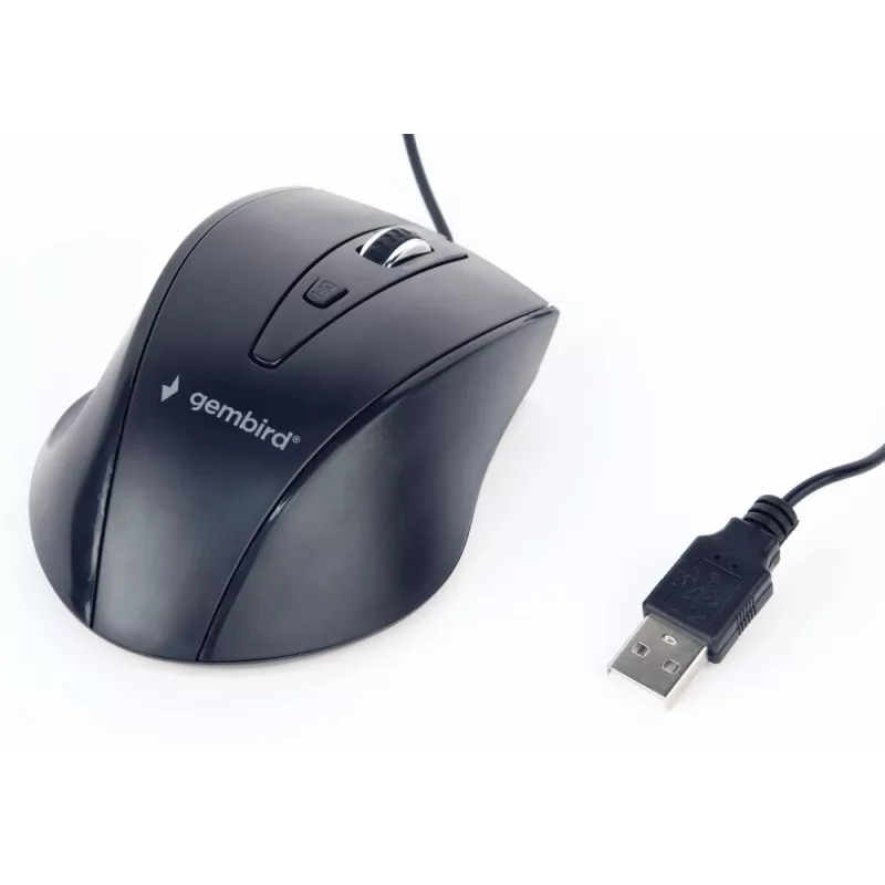 GEMBIRD USB Optical Right-hand Mouse MUS-4B-02 — 1200 DPI, 4 buttons, wired, black