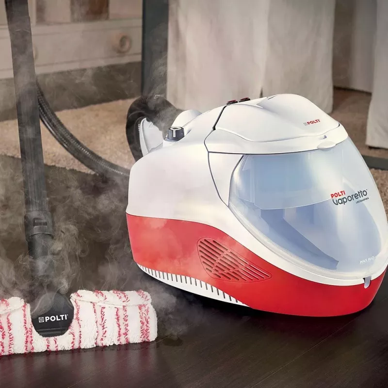 Polti Vaporetto Lecoaspira FAV50 Multifloor Cylinder steam cleaner 1.8 L 1350 W Red, White