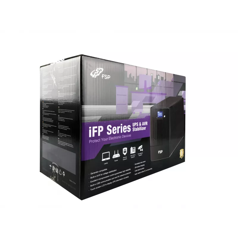 FSP iFP 1000 uninterruptible power supply (UPS) Line-Interactive 1 kVA 600 W 2 AC outlet(s)