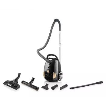 Cylinder vacuum ETA Avanto 3 L — 800 W, 3 L dust bag, HEPA filtration, dry cleaning, upholstery/hard floor/carpet, black/beige