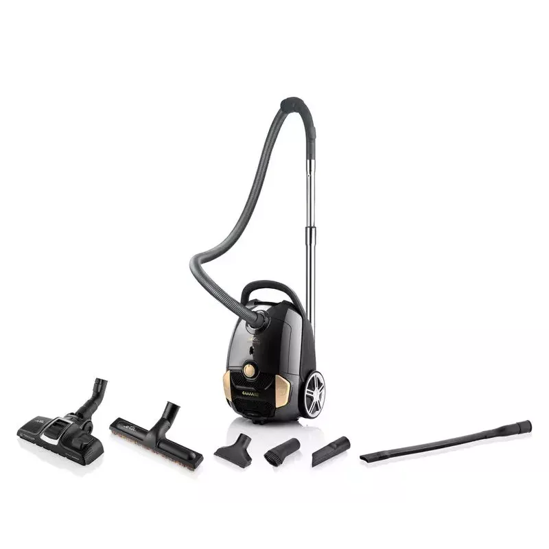 Cylinder vacuum ETA Avanto 3 L — 800 W, 3 L dust bag, HEPA filtration, dry cleaning, upholstery/hard floor/carpet, black/beige