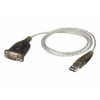 ATEN USB 2.0 to RS-232 Adapter (100cm), Black, Metallic, 1 m, USB Type-A, DB-9, Male, Male