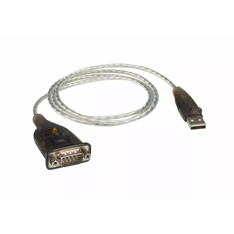 ATEN USB 2.0 to RS-232 Adapter (100cm), Black, Metallic, 1 m, USB Type-A, DB-9, Male, Male