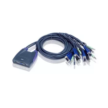 ATEN KVM Switch 4port Cable KVM USB + Audio