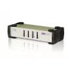 ATEN 4-Port USB - PS/2 VGA KVM Switch (KVM Cables included), 2048 x 1536 pixels, QXGA, 0.45 W, Black, Grey