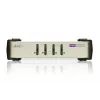 ATEN 4-Port USB - PS/2 VGA KVM Switch (KVM Cables included), 2048 x 1536 pixels, QXGA, 0.45 W, Black, Grey
