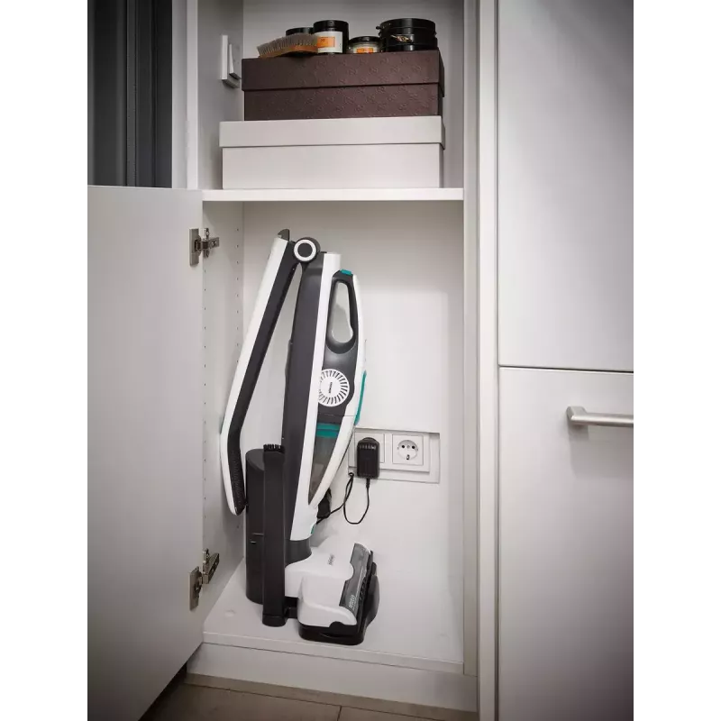 2-in-1 stick vacuum Leifheit PowerVac 2in1 — cordless 20 V, 40 min runtime, cyclonic, removable handheld, washable filter