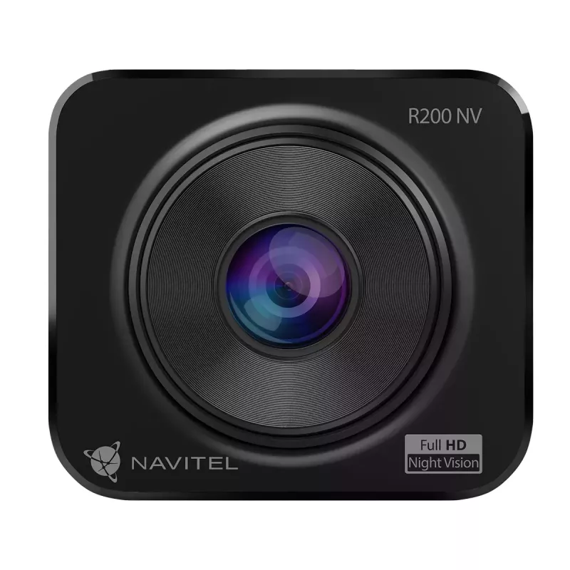 Dashcam Navitel R200 NV — Full HD 1920×1080, 140° view, 2 inch display, MicroSD up to 64 GB, battery and cigar lighter power