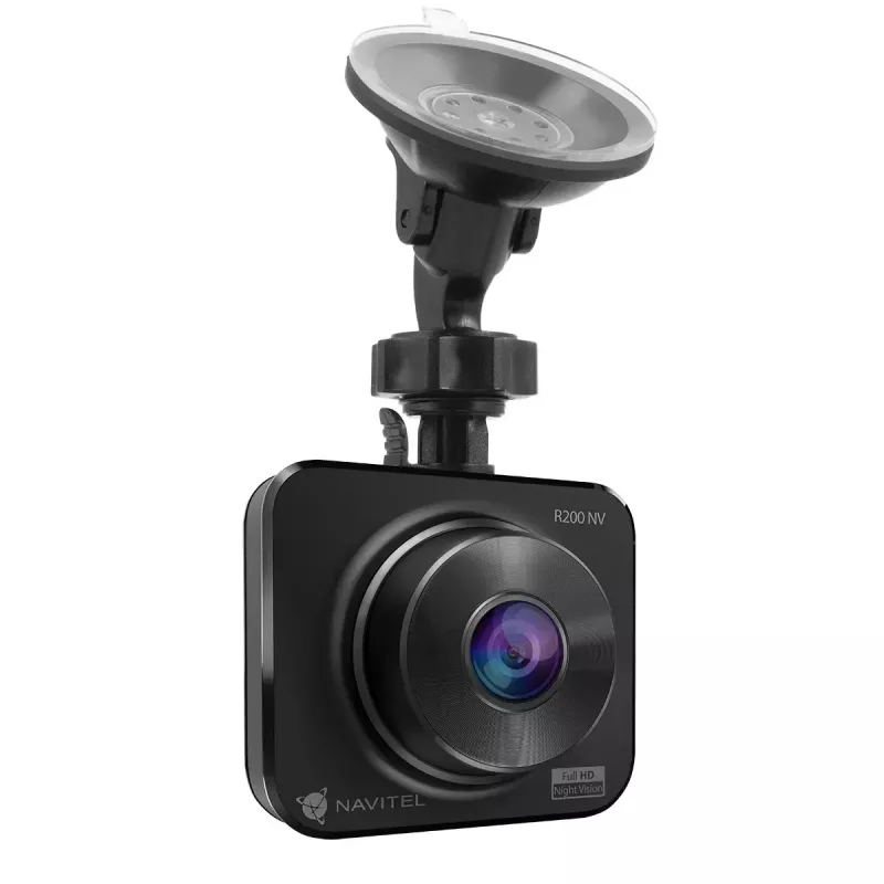 Dashcam Navitel R200 NV — Full HD 1920×1080, 140° view, 2 inch display, MicroSD up to 64 GB, battery and cigar lighter power