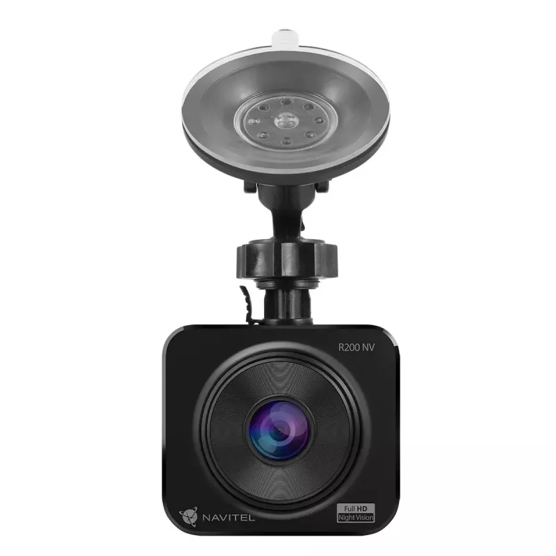 Dashcam Navitel R200 NV — Full HD 1920×1080, 140° view, 2 inch display, MicroSD up to 64 GB, battery and cigar lighter power