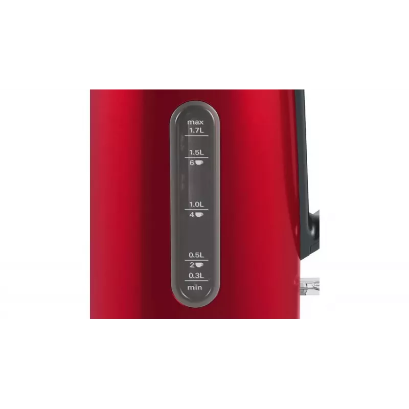 Electric kettle Bosch TWK4P434 — 1.7 L, 2400 W, Black/Red