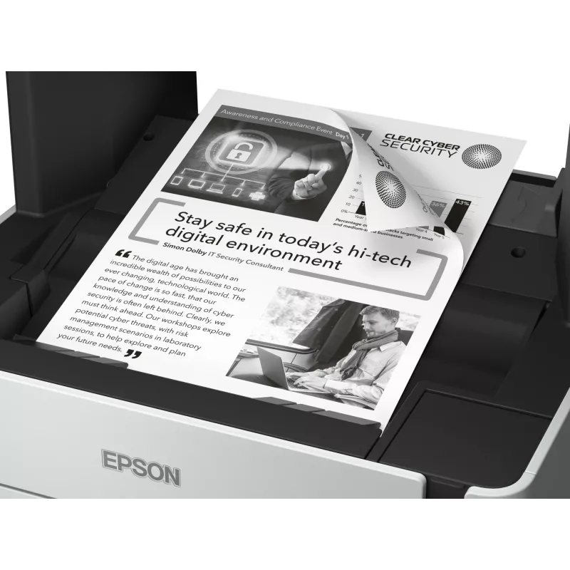 Epson EcoTank M2170 Multifunction Inkjet Printer with Refillable Ink Tanks, A4, Monochrome, Wi-Fi, Ethernet, Duplex, 39 ppm
