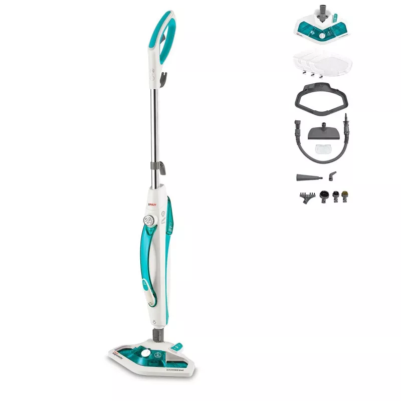 Polti Vaporetto SV450_Double Steam mop 0.3 L 1500 W Turquoise, White