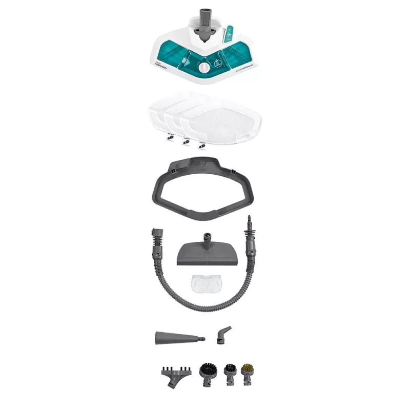 Polti Vaporetto SV450_Double Steam mop 0.3 L 1500 W Turquoise, White