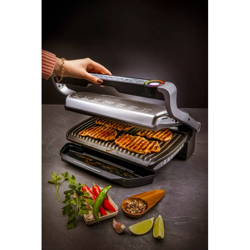 Contact grill Tefal GC724D tabletop griddle, metallic/black, 440×340×172 mm, 7 kg