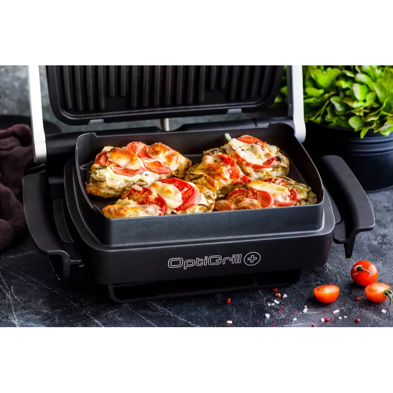 Contact grill Tefal GC724D tabletop griddle, metallic/black, 440×340×172 mm, 7 kg