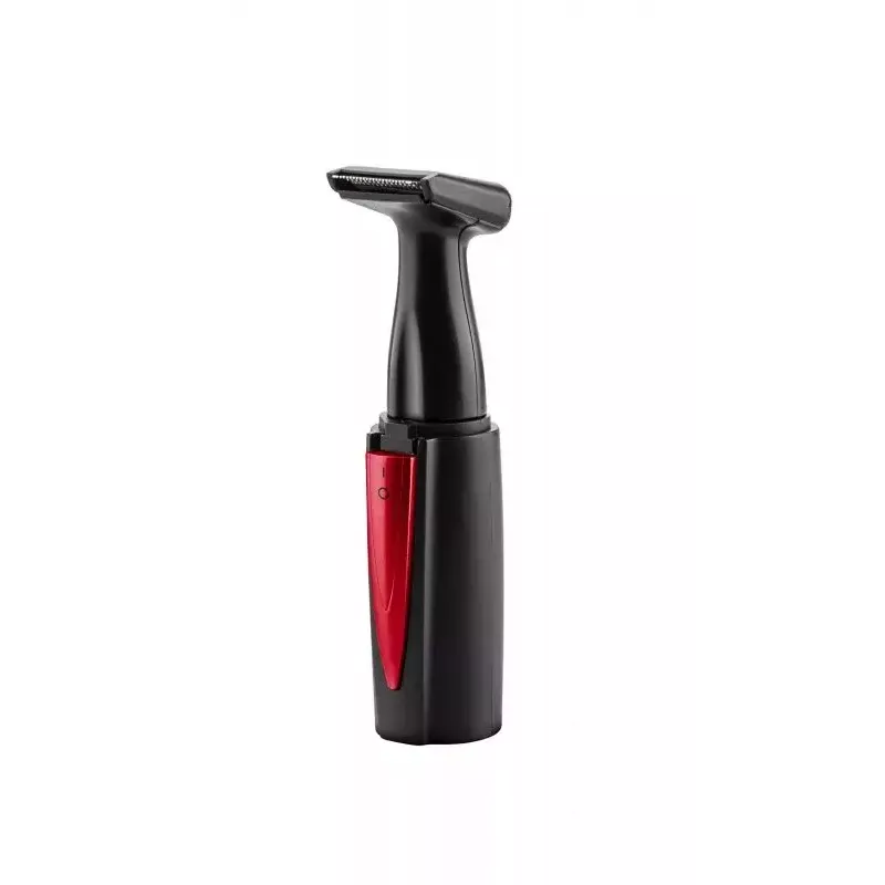 Hair trimmer ETA ETA434190000, black/red, steel housing, AA battery-powered, 25×30×135 mm