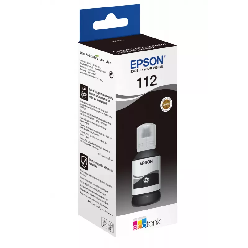 Ink Bottle Epson 112 EcoTank Pigment Black
