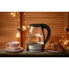 Electric kettle Camry CR 1290 — glass housing, 1.7 L capacity, 2000 W, adjustable temp, water level indicator