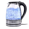 Electric kettle Camry CR 1290 — glass housing, 1.7 L capacity, 2000 W, adjustable temp, water level indicator