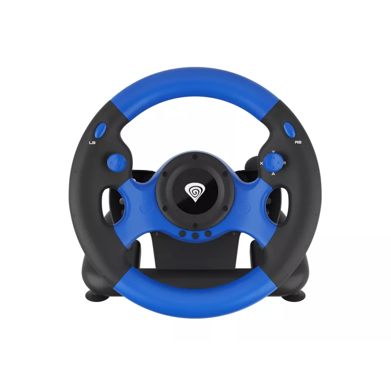 GENESIS Seaborg 350 Black, Blue USB Steering wheel + Pedals Nintendo Switch, PC, PlayStation 4, Playstation 3, Xbox 360, Xbox One, Xbox Series S, Xbox Series X